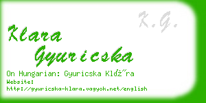 klara gyuricska business card